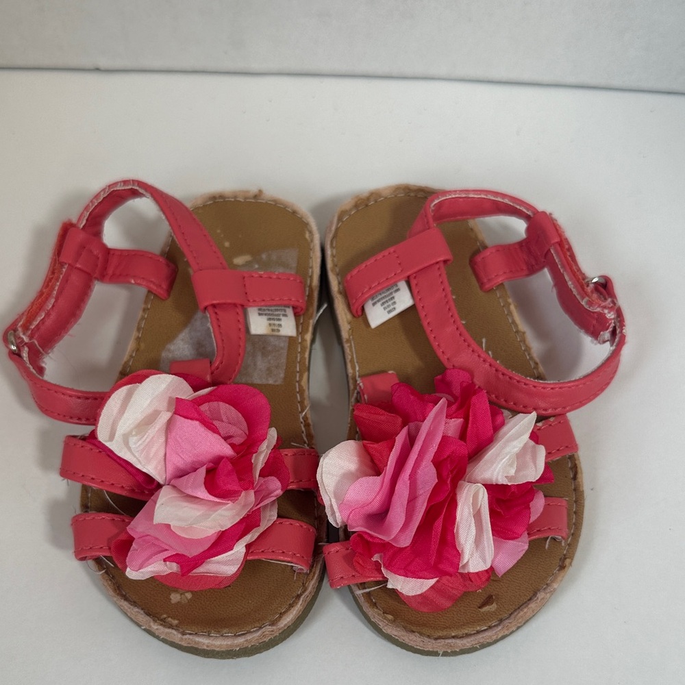 Rising star pink and tan sandals size 7